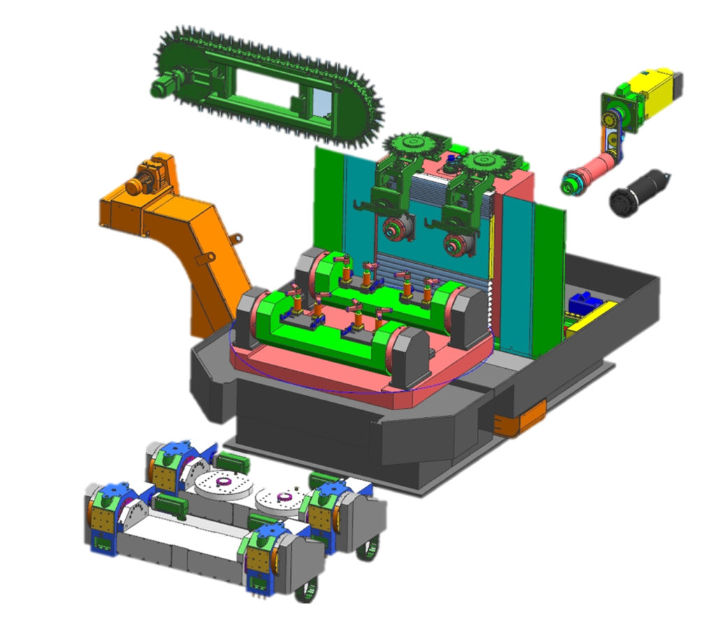 Spezielle Herausforderungen im Fahrzeugbau lassen sich mit Bearbeitungsmaschinen von der Stange oftmals nicht lösen. So etwa beim Herstellen von Fahrzeugachsen, Komponenten von Elektro-Fahrzeugen oder Flurförderzeugen. Die SSB-Maschinenbau GmbH aus Bielefeld bietet Bauteilherstellen dazu kundenindividuelle, leistungsstarke horizontale SSB-Fahrständerzentren (HFZ) an. 