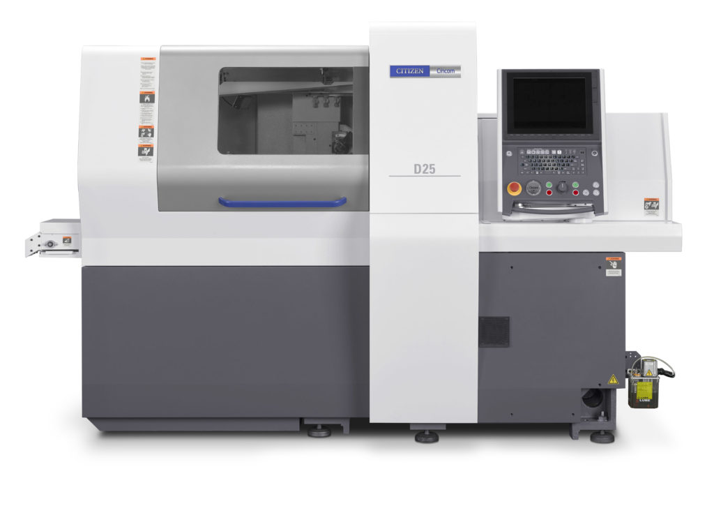 Die Cincom Langdreher der D-Serie gibt es in verschiedenen Maschinenvarianten mit hohen Antriebsleistungen, mit B-Achse für angetriebene Werkzeuge und vor allem mit einer hohen Anzahl von Werkzeugen.