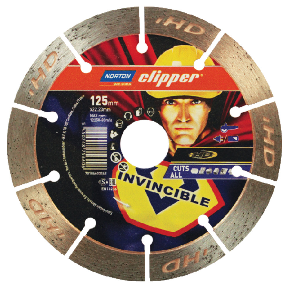 Die MR. INVINCIBLE-Diamantscheiben sind auf maximale Leistung ausgelegt und eignen sich ideal zum Schneiden aller Arten von Baumaterialien wie Stahl oder Stahlbeton.