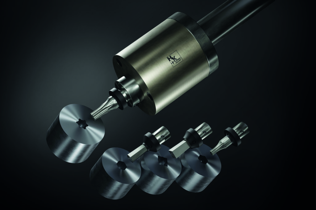 Die neuen Hommel+Keller Pendelräumwerkzeuge fertigen in Sekundenschnelle Innenprofile wie Sechskant, Vierkant und Torx. Die Innenkühlung sorgt dabei für optimale Prozesskühlung und perfekte Spanabfuhr.