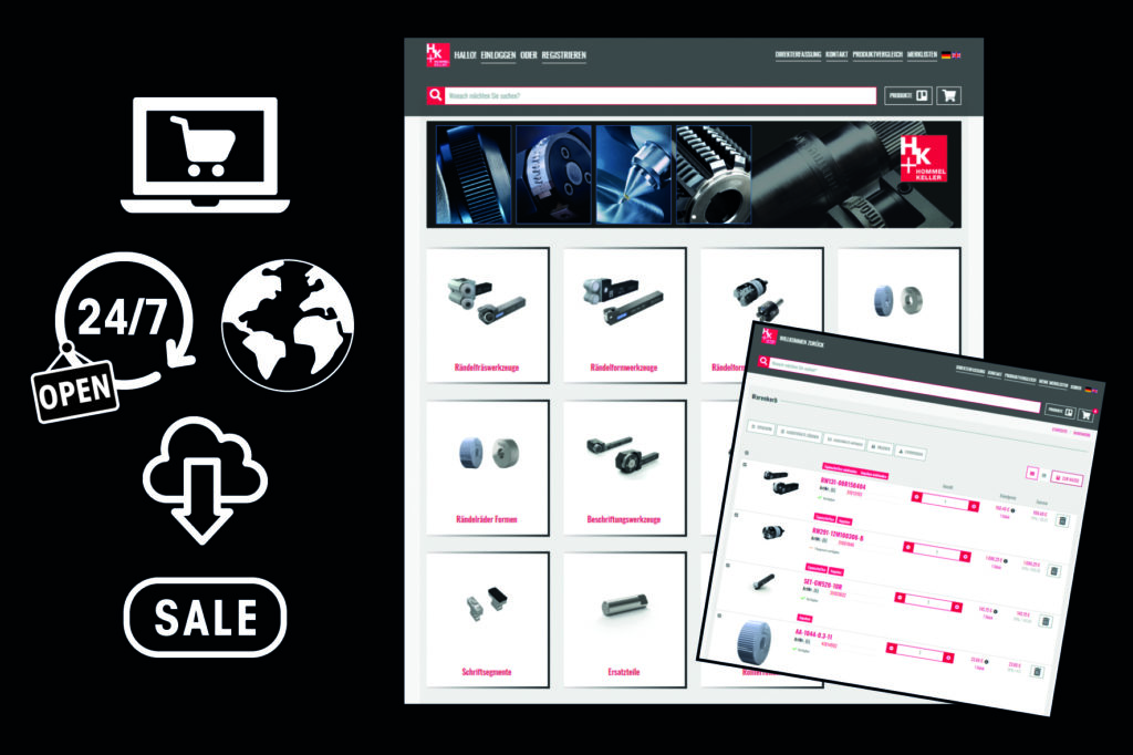 Schnell und einfach können Kunden künftig im neuen Onlineshop unter shop.hommel-keller.de rund um die Uhr und den Globus unsere Präzisionswerkzeuge ordern. 