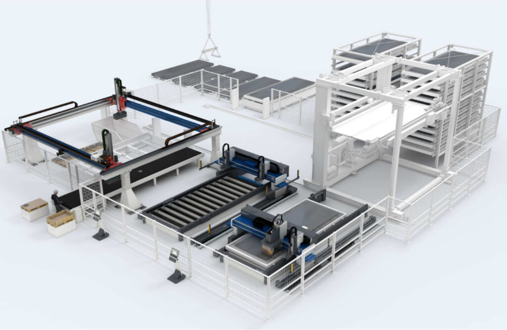 Die modularen und auf Kundenbedürfnisse konfigurier-baren Material Handling-Lösungen von Messer Cutting Systems bieten dem Anwender maximale Maschinen-Nutzung.